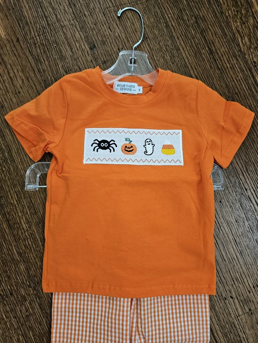 Rylee Faith Designs Boys Smocked Halloween 2-Piece Pants Set Size 4